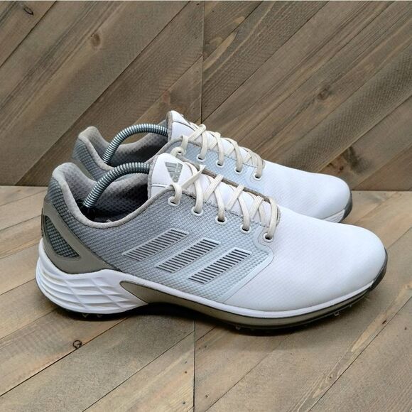 Adidas ZG21 Lightstrike Boost Golf Shoes Mens Size 11 White Silver Golf Spikes - Picture 2 of 9